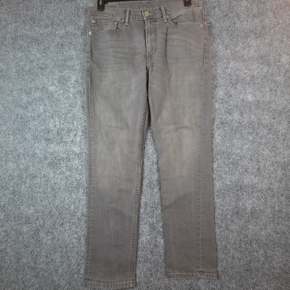 Levis 511 Grey Denim Jeans Mens 34x32 Grey Wash 5 Pocket Pants
